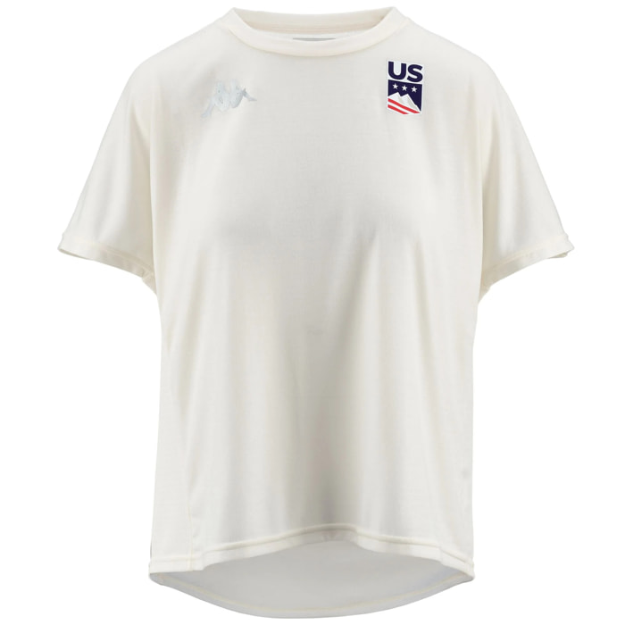 T-Shirts & Top Kappa Donna Kombat Dye Us Bianco