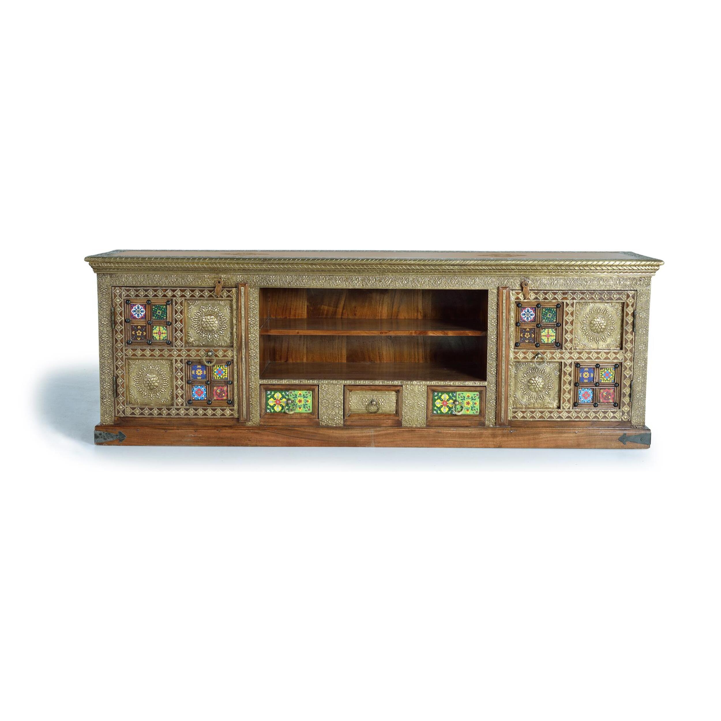 Mueble de TV - Madera de Acacia - 60x180x40cm