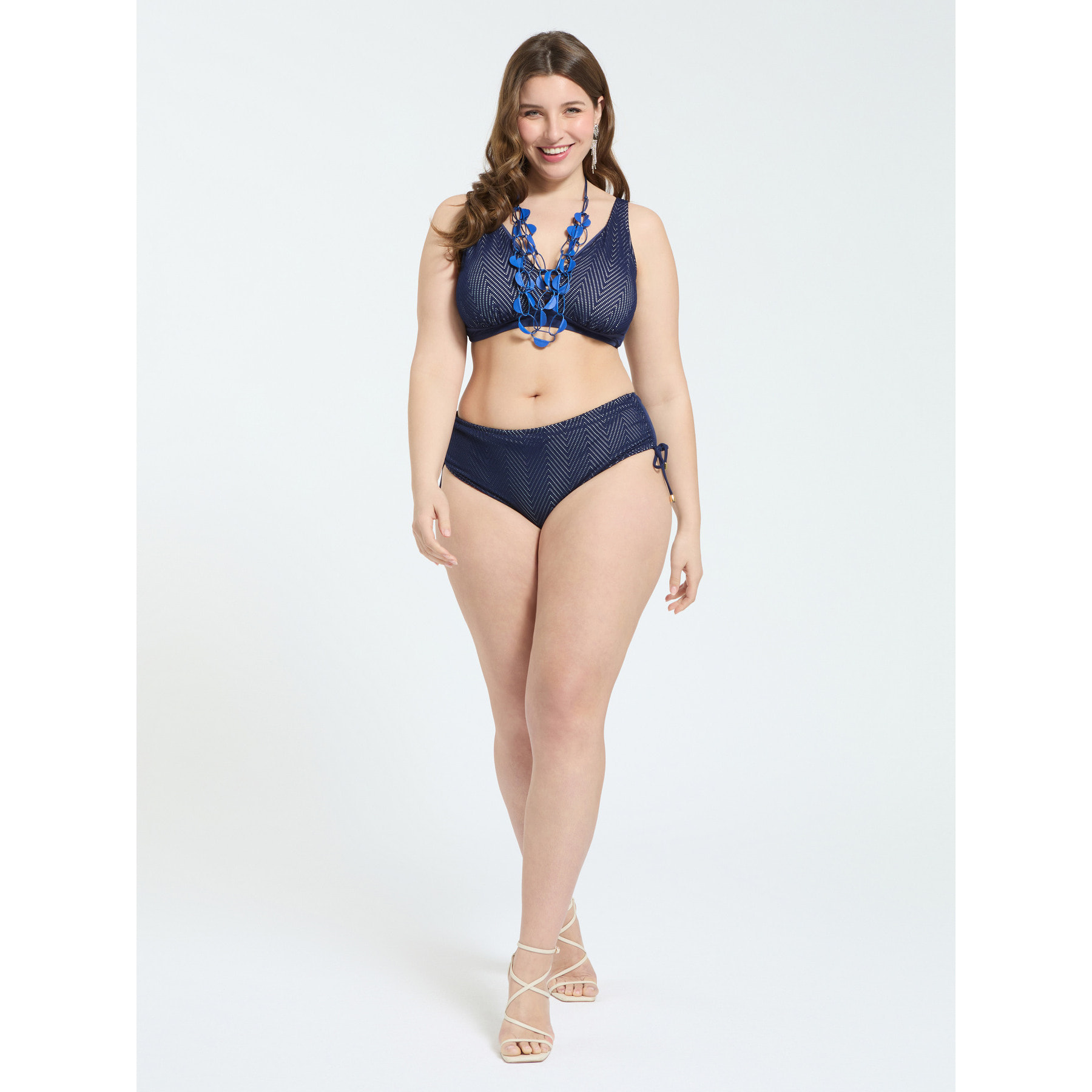 Fiorella Rubino - Bikini con red chevron - Azul