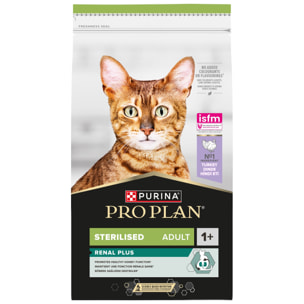 PURINA PRO PLAN Sterilised Adult 1+ RENAL PLUS, Riche en Dinde