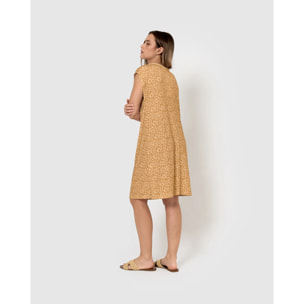 Vestido corto soft diya ocre