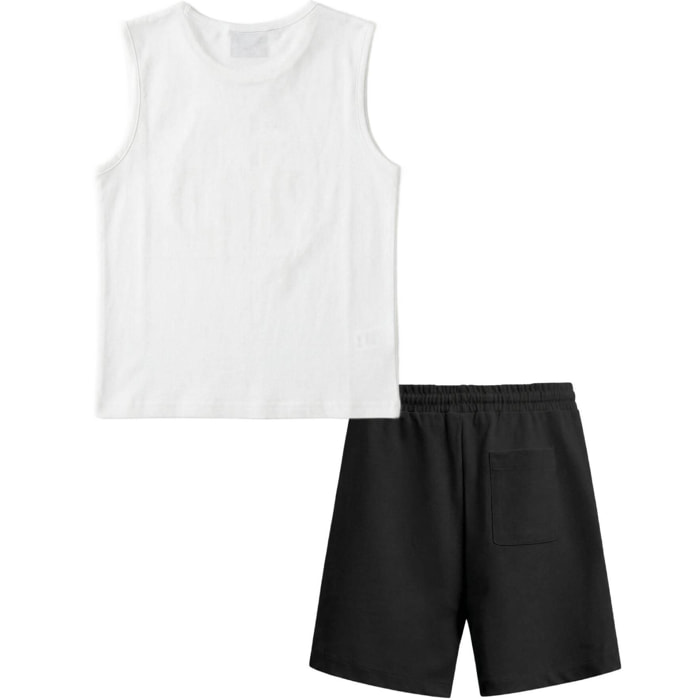 Set canotta + bermuda da ragazzo Military Fluo