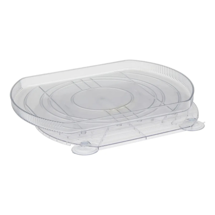 Organiseur pivotant Smart Fridge ovale 29x39cm transparent