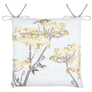 Galette de chaise feuillage doré pour intérieur chic - Doré