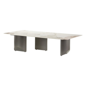 Mesa Centro Marmol Sintético Kasgar 140x70x35 Cm