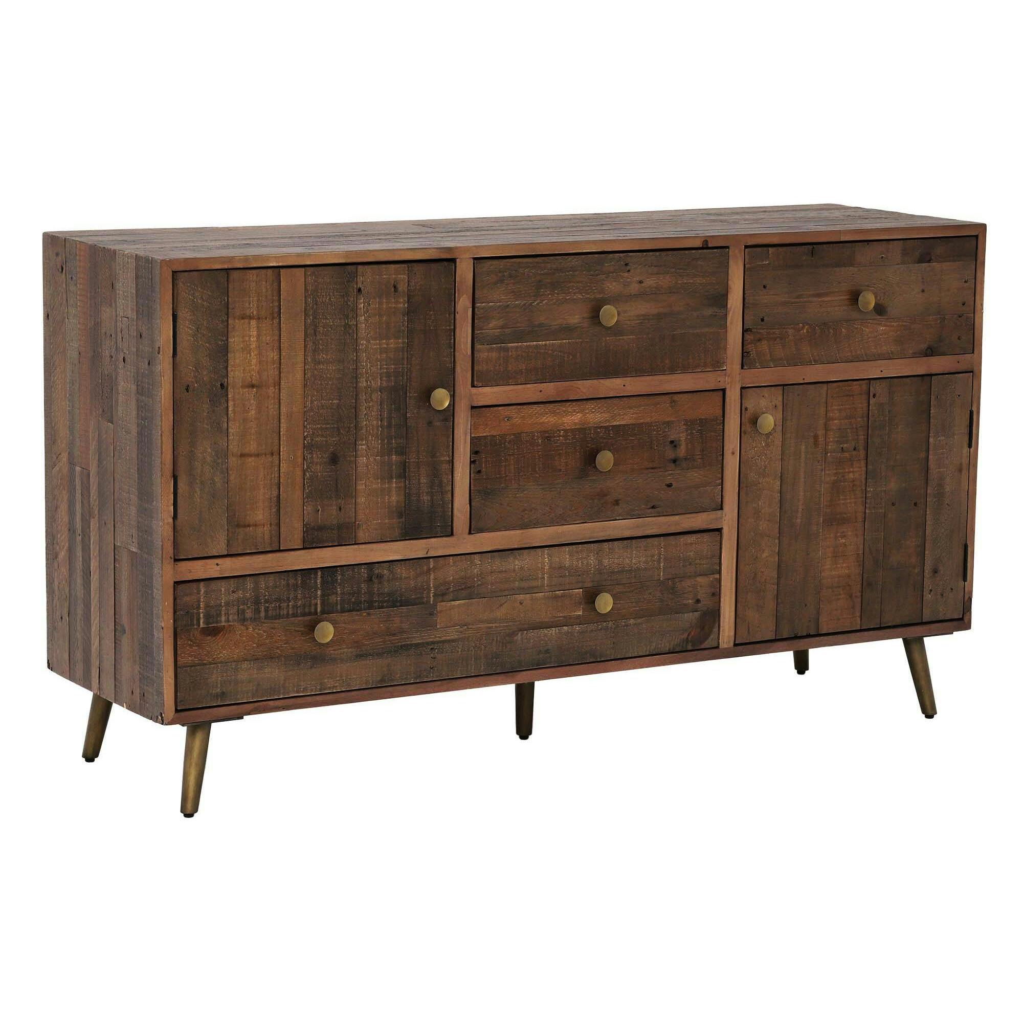 Buffet 152 cm en bois recyclé ADELAIDE