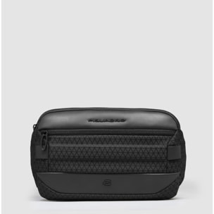 Piquadro Marsupio in tessuto riciclato con sistema di sicurezza antifurto e protezione RFID