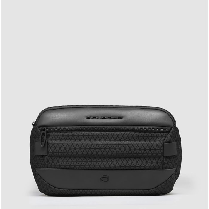 Piquadro Marsupio in tessuto riciclato con sistema di sicurezza antifurto e protezione RFID