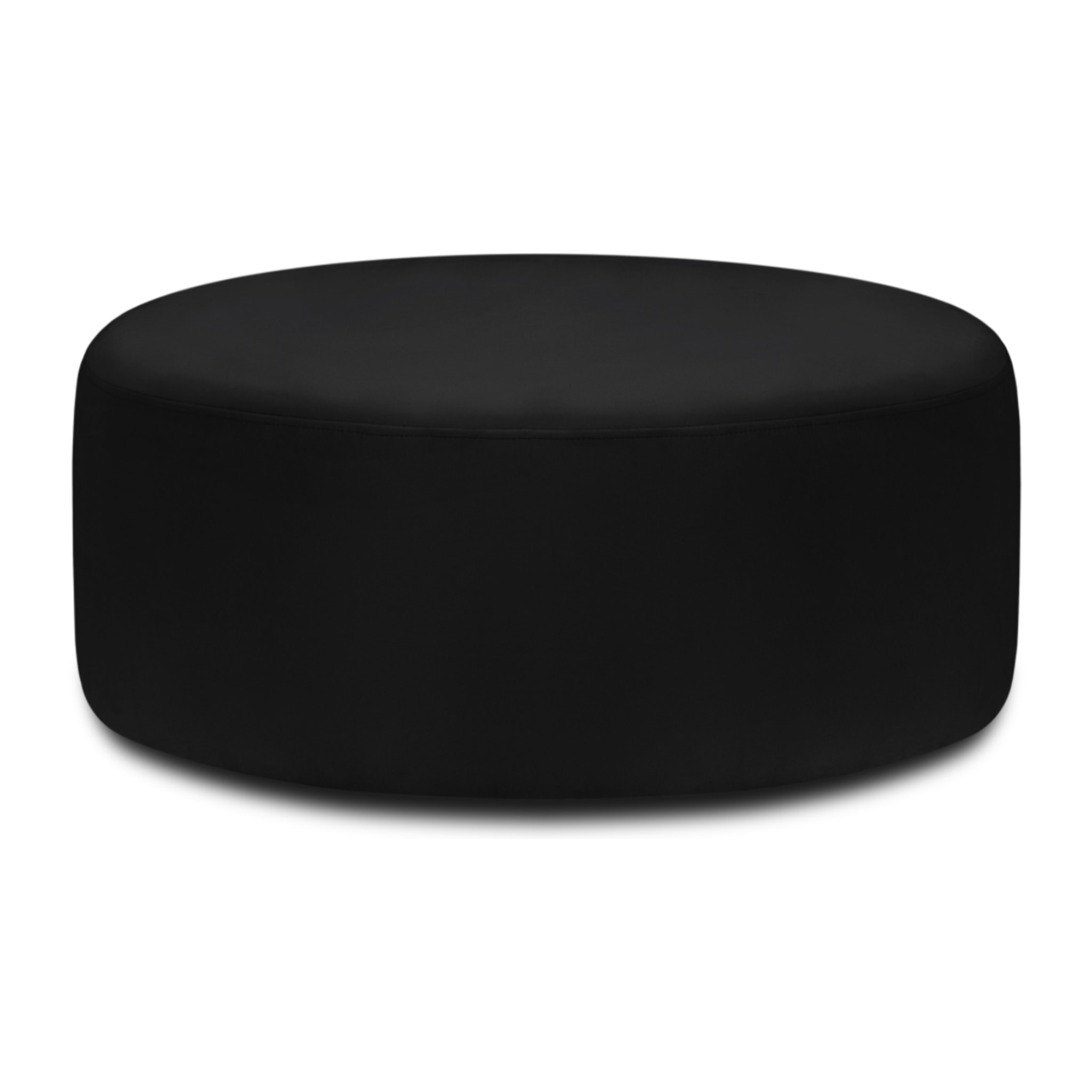 Pouf pivotant "Adam" en velours noir