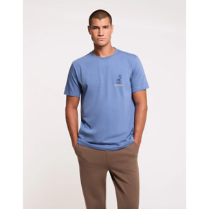 Camiseta Manga Corta Azul - Aboniu