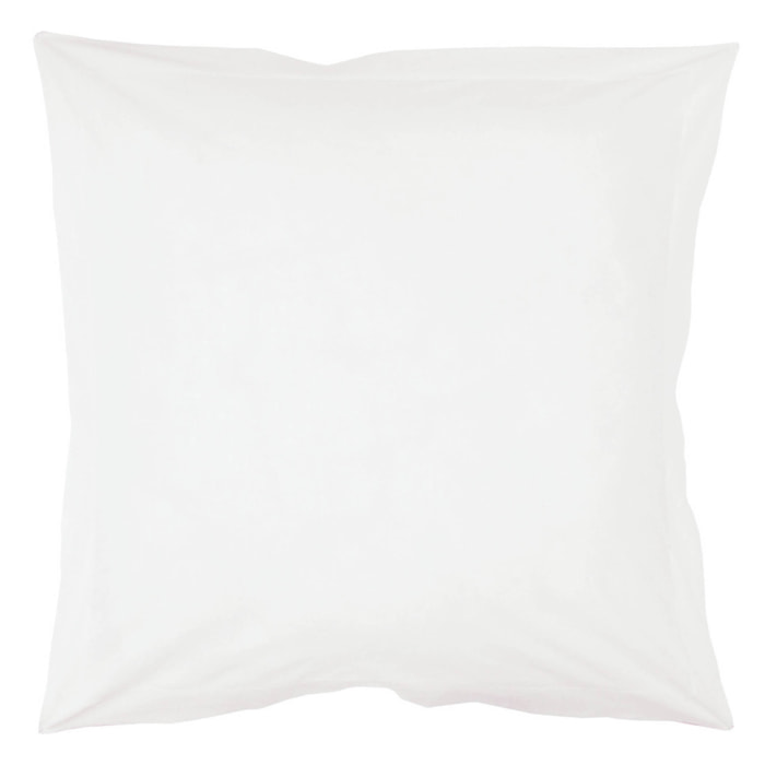 Taie d'oreiller unie avec point bourdon ton sur ton 'Lina' - Blanc