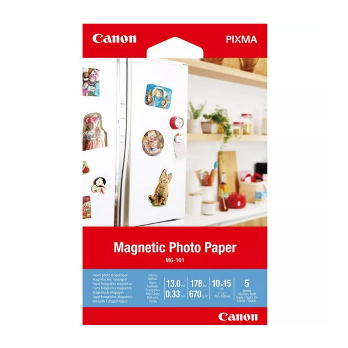 Papier photo CANON Magnétique 10x15  5f MG101