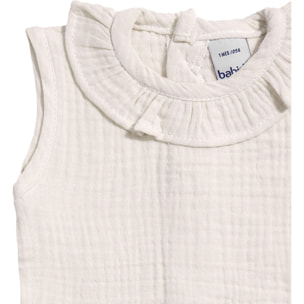 Body bebé sin mangas cuello bambula