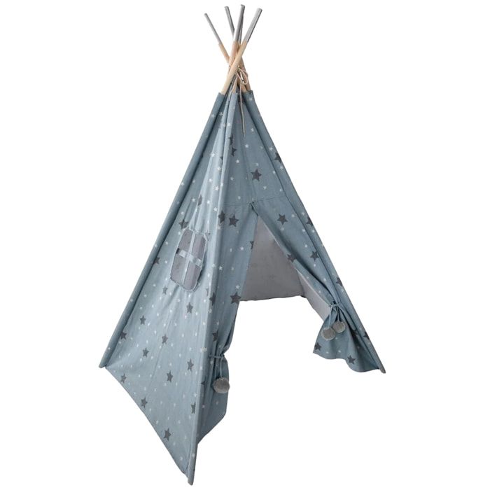 Tipi  alta gama Altura 160 cm Blanco con estrellas rosa y oro