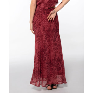 Falda larga estampada