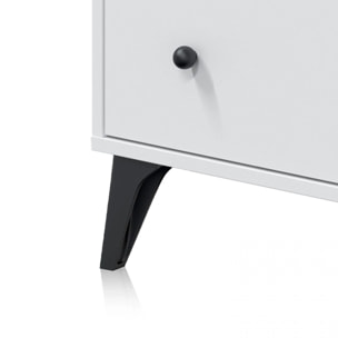 Cómoda Iconic Blanco Artik (Blanco Mate) - Negro