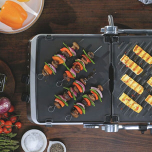 Grille-viande SAGE APPLIANCES SGR700BSS4EEU1 inox 2 zones de cuisson, plaques amovibles, 33x25 cm