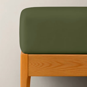 Naturals - Sábana bajera Lisa - Ajustable - 100% Algodón - Verde Botella