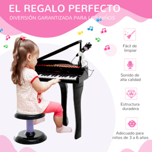 Mini Piano Electrónico de Juguete Negro