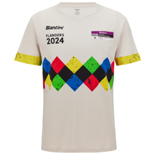 2024 Uci Gravel World Championships - T-Shirt Leuven - Grigio - Unisex