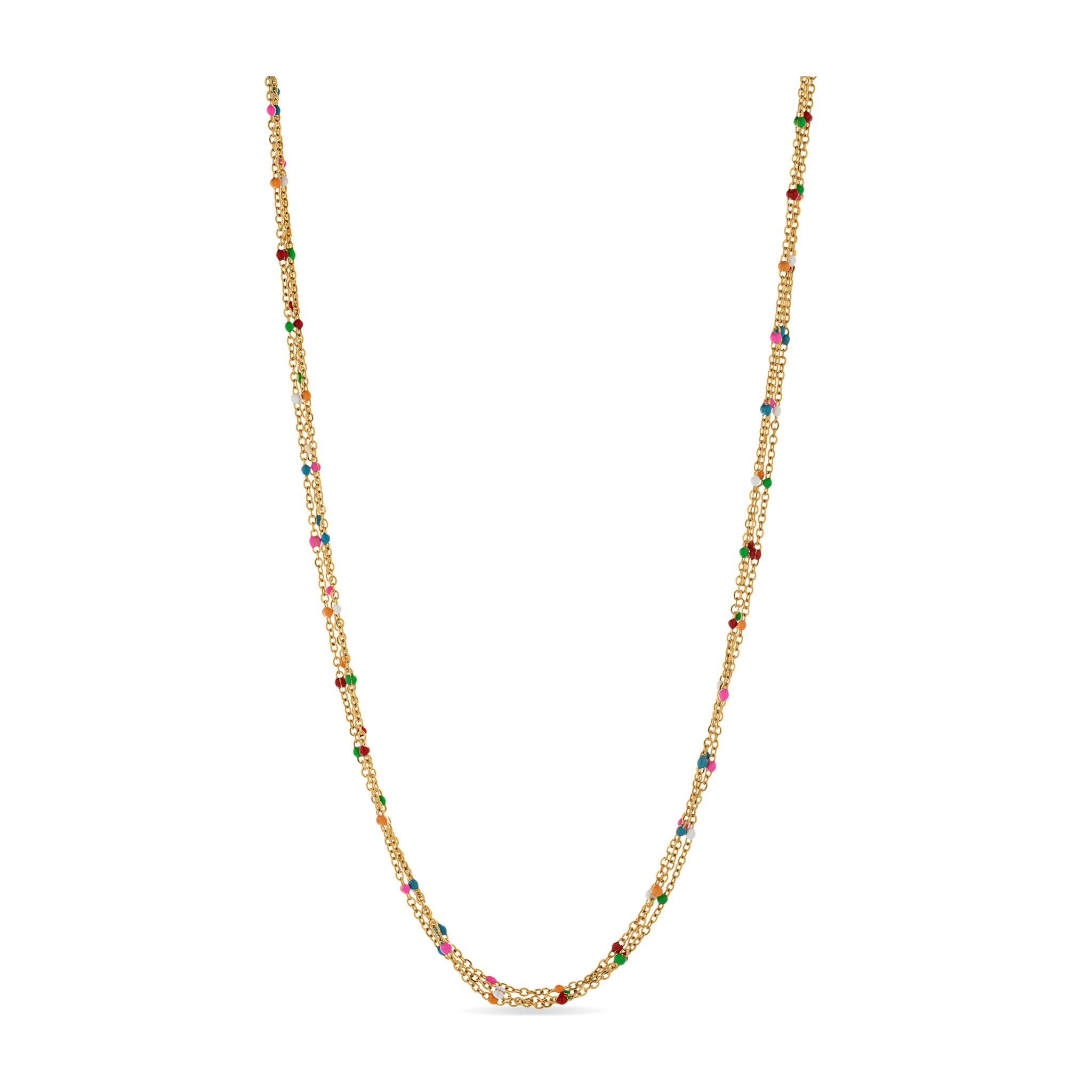 Collar acabado en oro amarillo de 18k