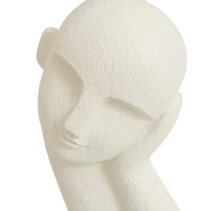 Statue visage Wonj H.24,5cm résine blanc