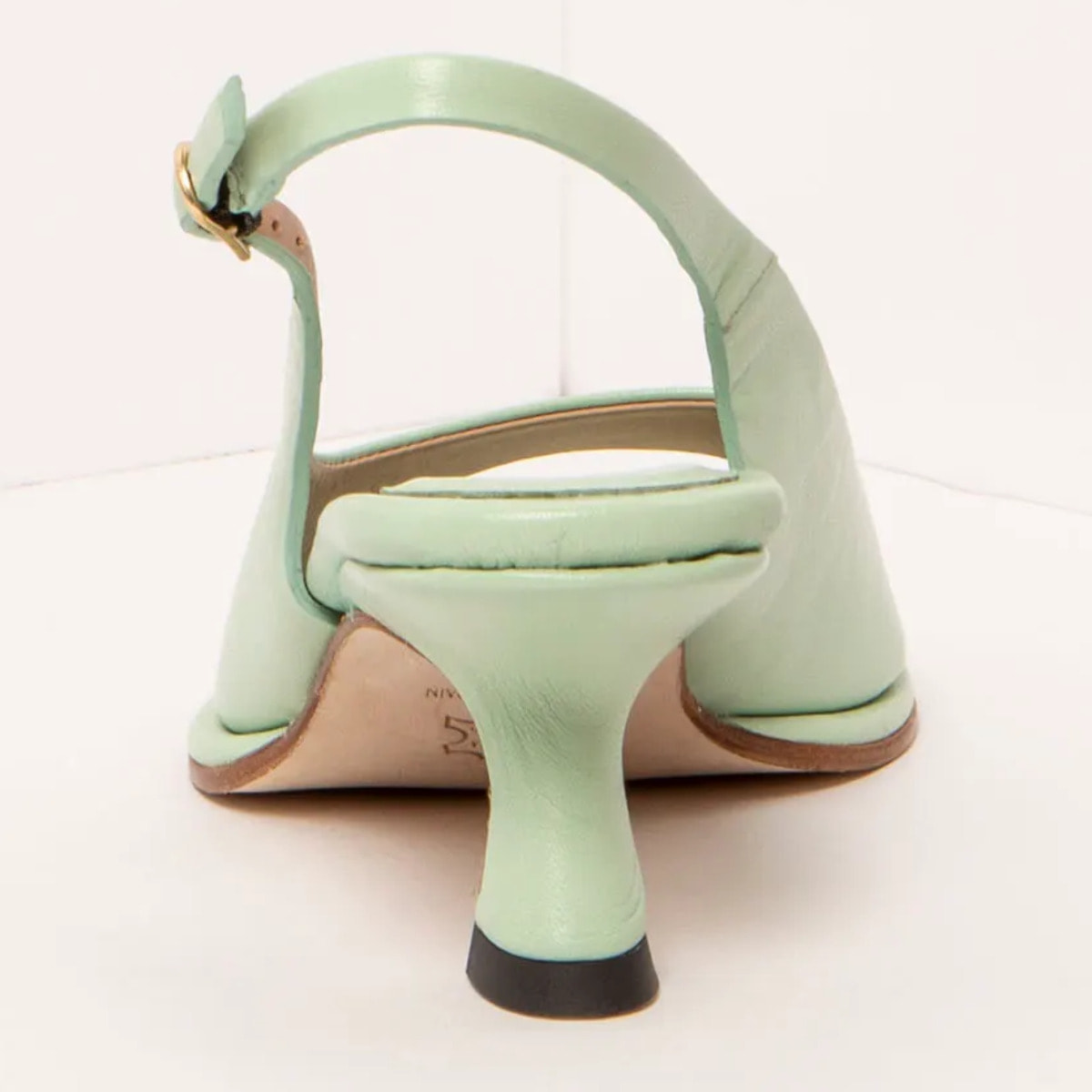 Sandalias con tacón S3165 NAPPA PASTEL GREEN/ GLERA color Pastel green