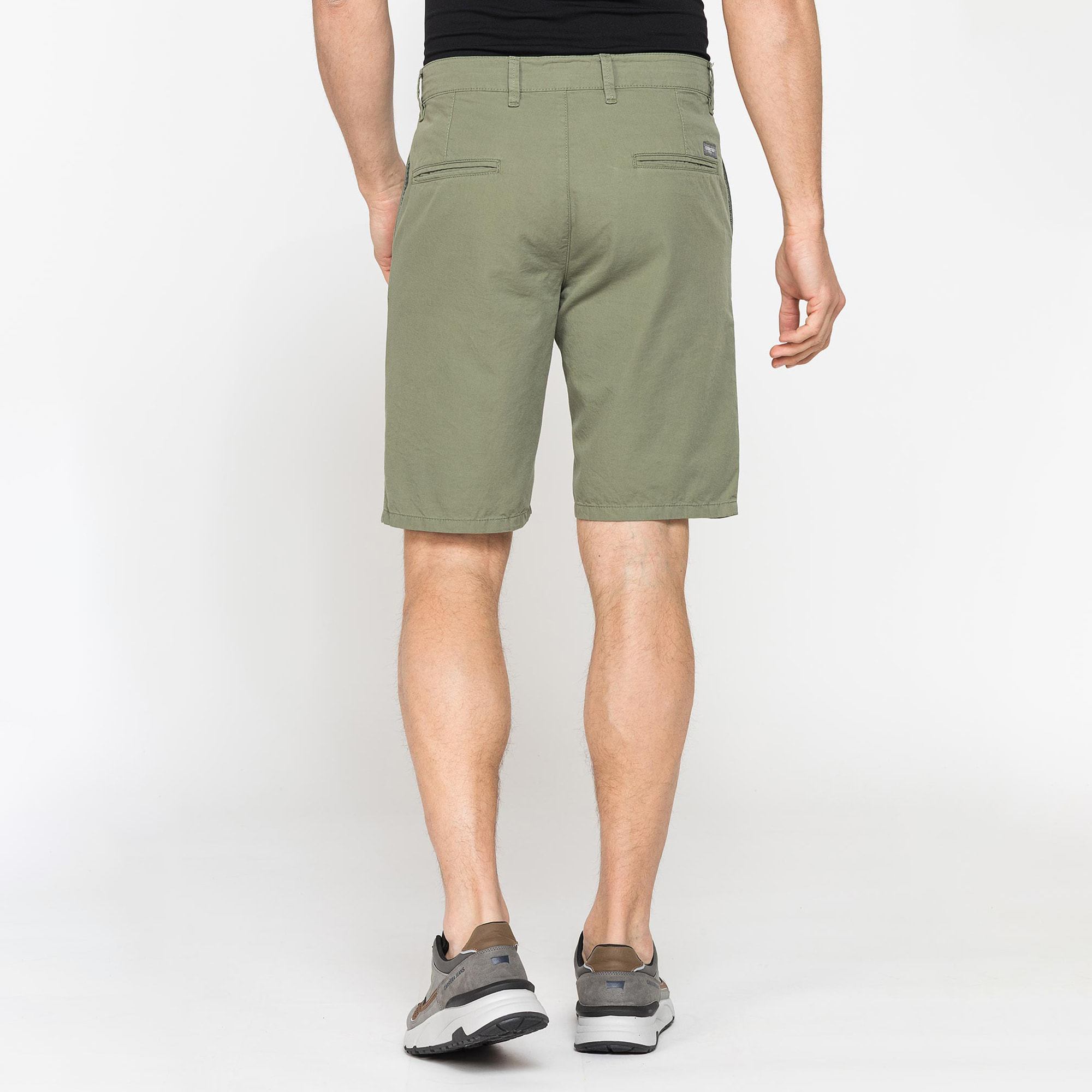 PANTALONE CORTO CHINO IN LEGGERA GABARDINA DI COTONE