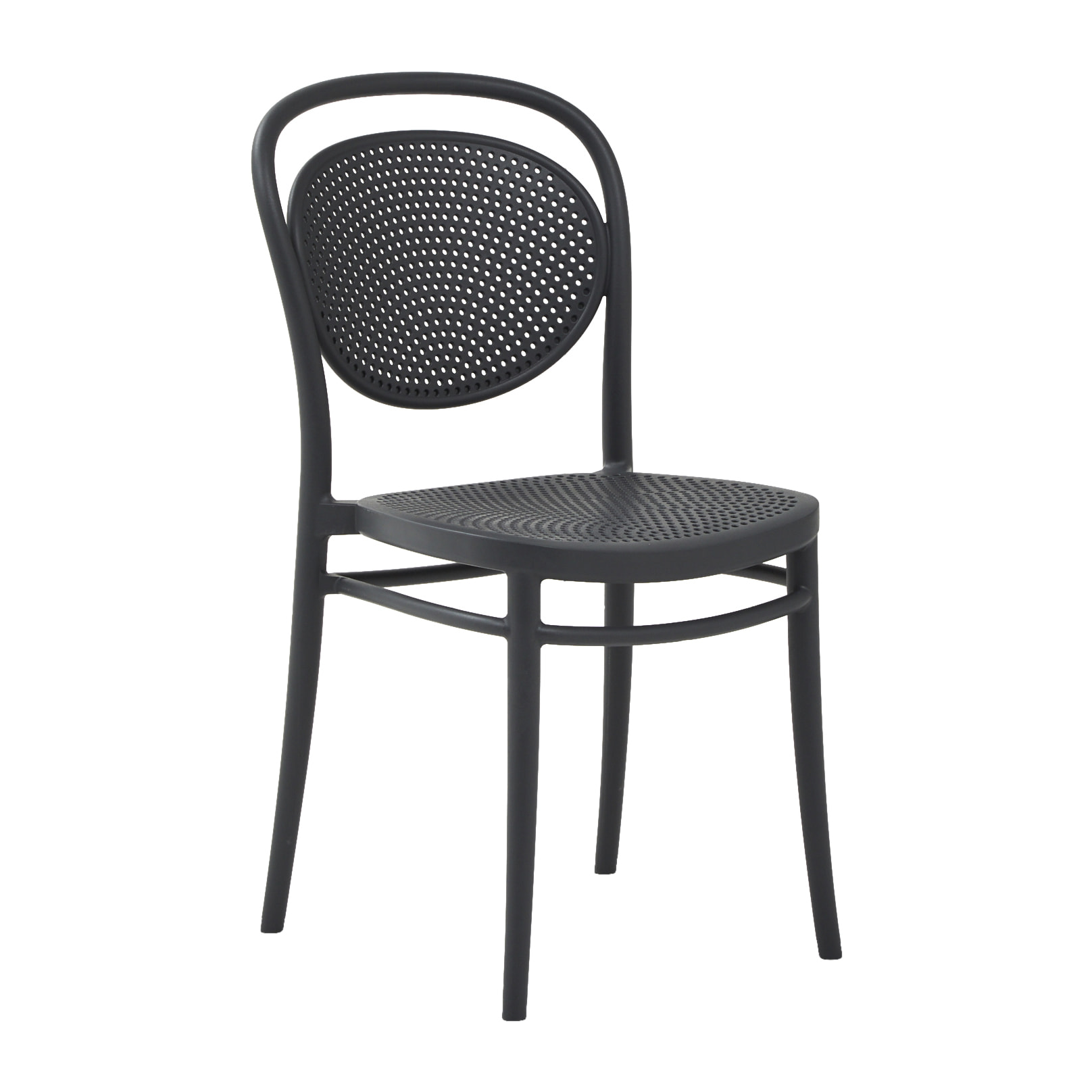 Set  2 sedie impilabili in polipropilene colore antracite