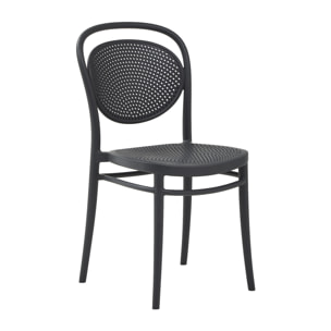 Set  2 sedie impilabili in polipropilene colore antracite