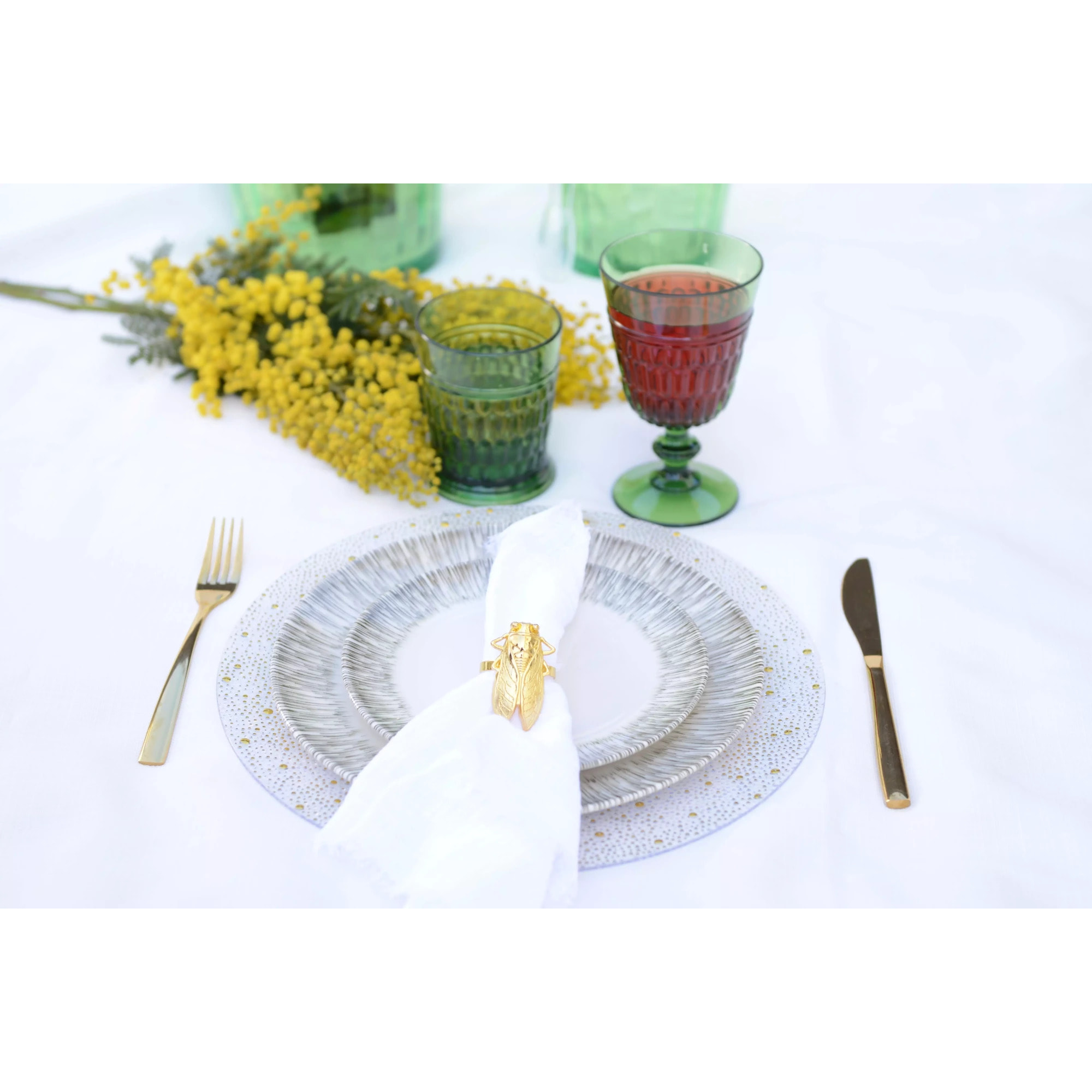 Lot de 6 ASSIETTE PLATE KAKI 27CM