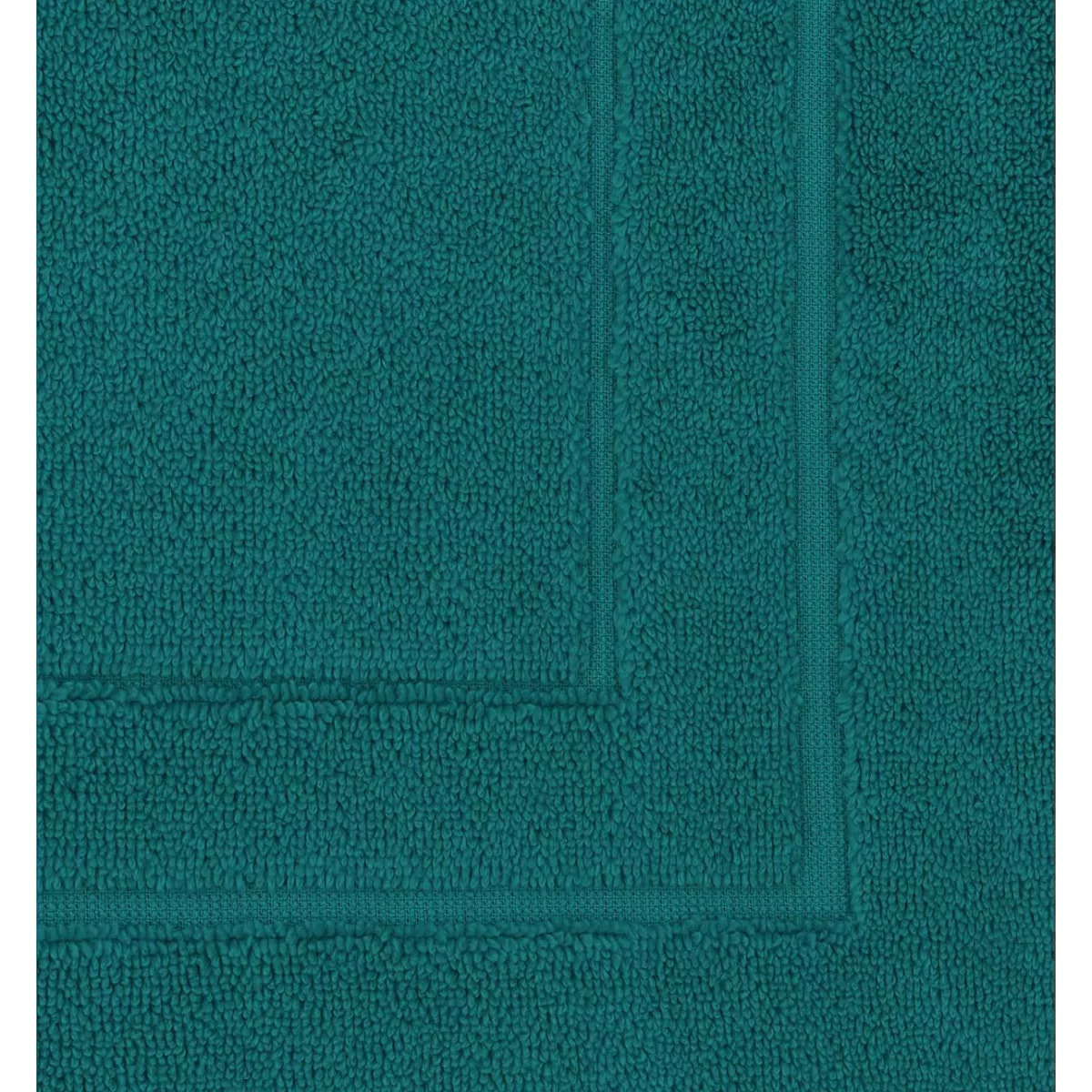 Tapis de bain pur coton 900 g/m² uni vert Elea emeraude
