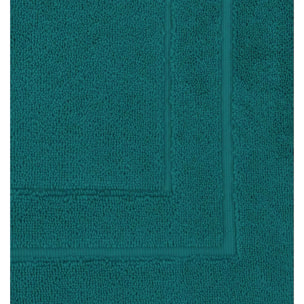 Tapis de bain pur coton 900 g/m² uni vert Elea emeraude