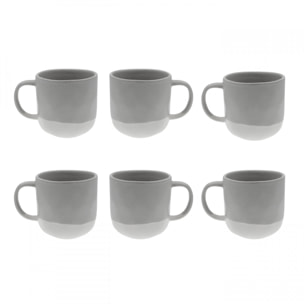 Lot de 6 mugs, TERRE DE SIENNE