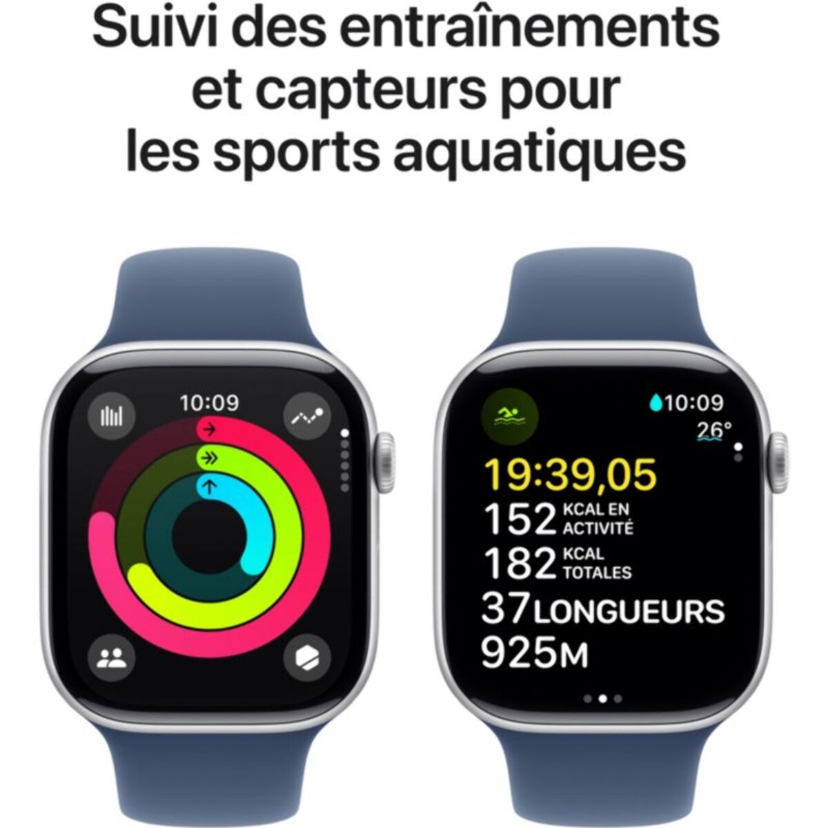 Montre connectée APPLE WATCH Serie 10 46mm Alu/Argent M/L