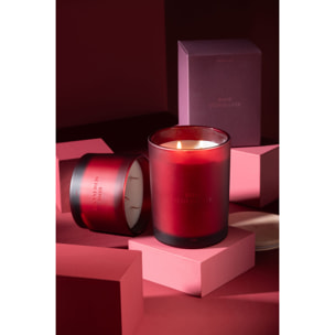 J-Line bougie parfumée Accords Essentiels - Rose Séduisante - verre - rouge - 52H