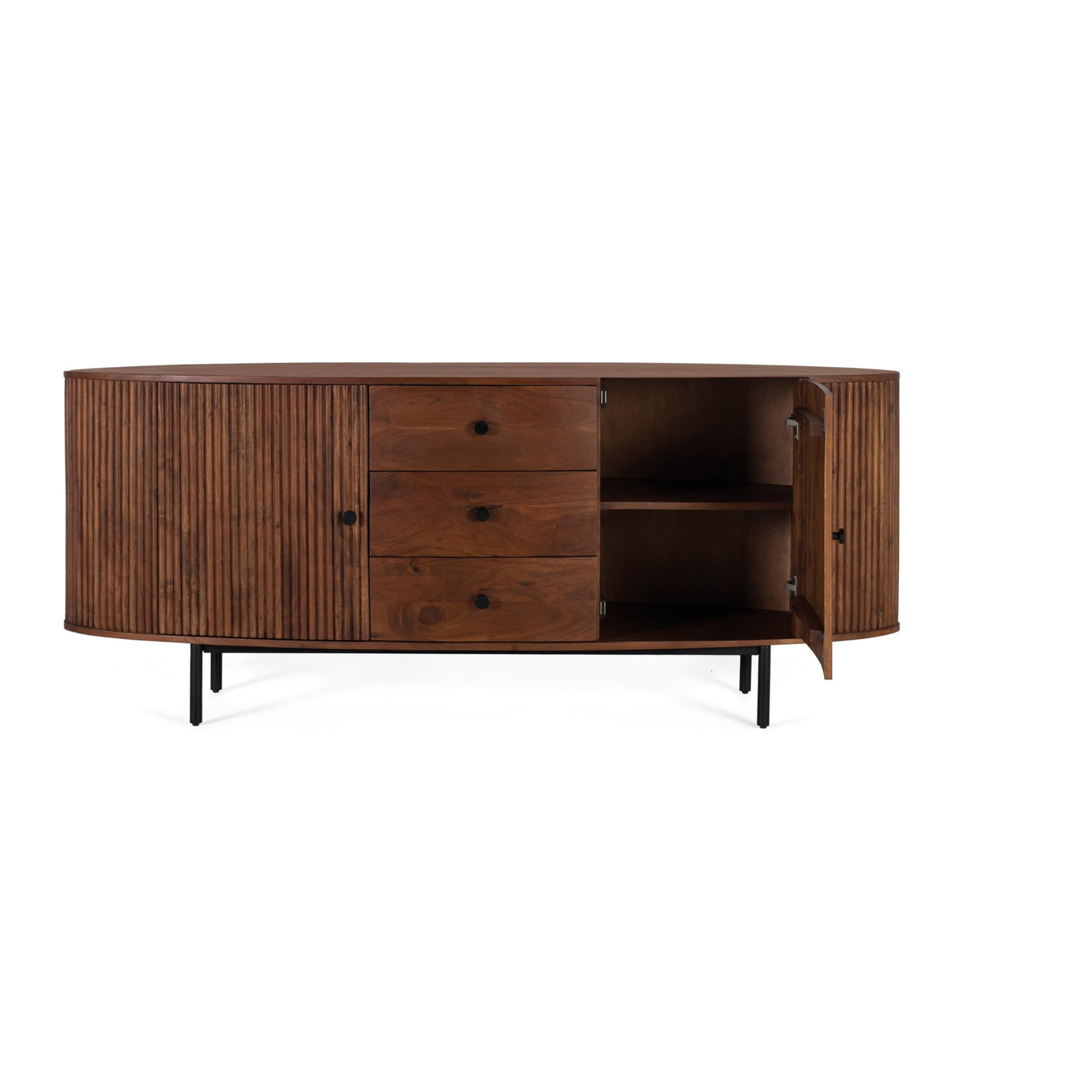 Aparador de Madera de Acacia Estilo Rústico Moderno