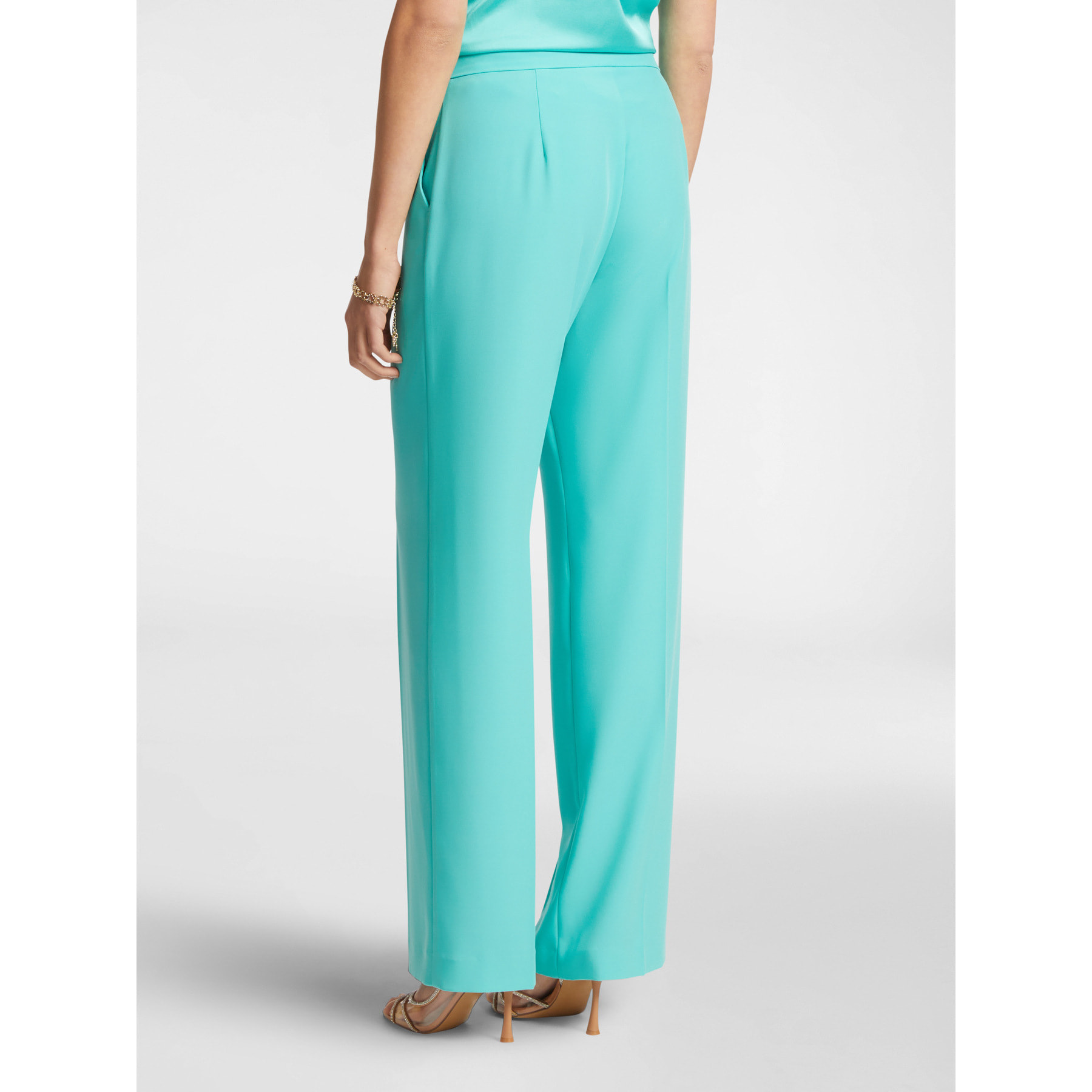 Elena Mirò - Pantalón de cady elástico - Green Water