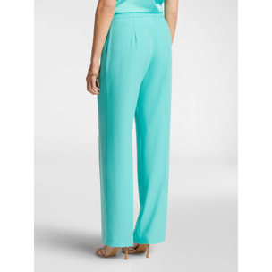 Elena Mirò - Pantalón de cady elástico - Green Water