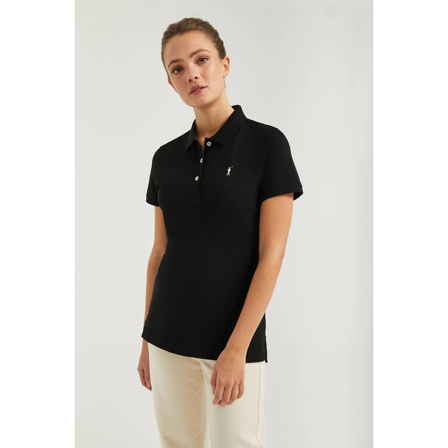 Polo Club Polo De Manga Corta Piqu Negro Con Logo Rigby Go Privalia