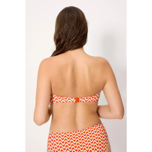 Top bikini bandeau Arancio