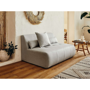 Onyx - canapé modulable panoramique d'angle gauche 7 places - en tissu - Gris clair