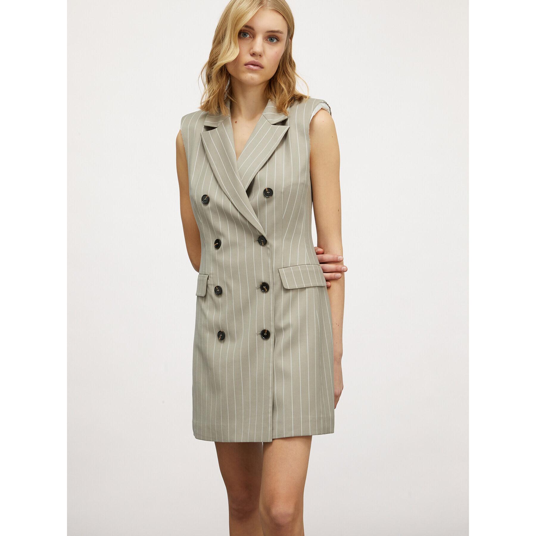 Motivi - Vestido robe manteau sin mangas - Verde claro