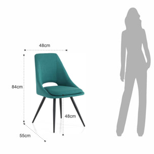 Tomasucci Ensemble de 2 chaises BETTA BLUE
