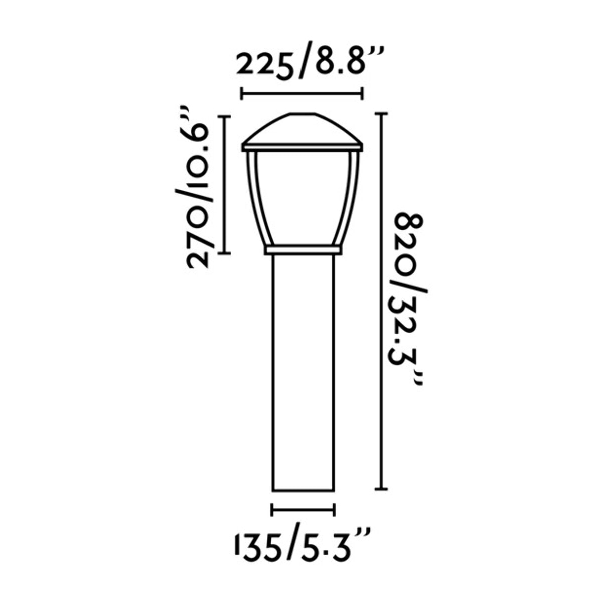 WILMA Lampe balise gris foncé