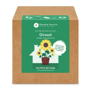 PLANETA HUERTO | Kit de Autocultivo Girasol Planeta Huerto – Cultiva tus Propios Girasoles en Casa de Forma Fácil y Natural