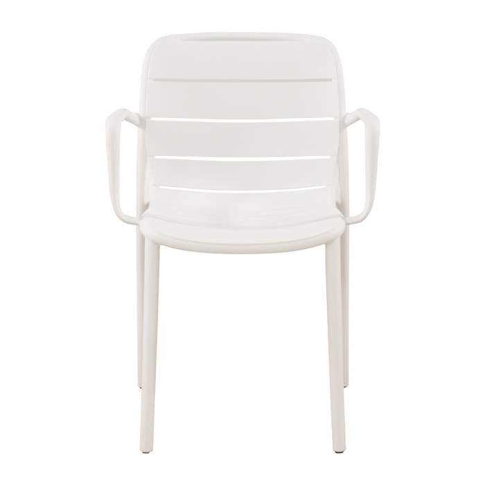 Set Da 4, Poltrona Itaca In Polipropilene Bianca