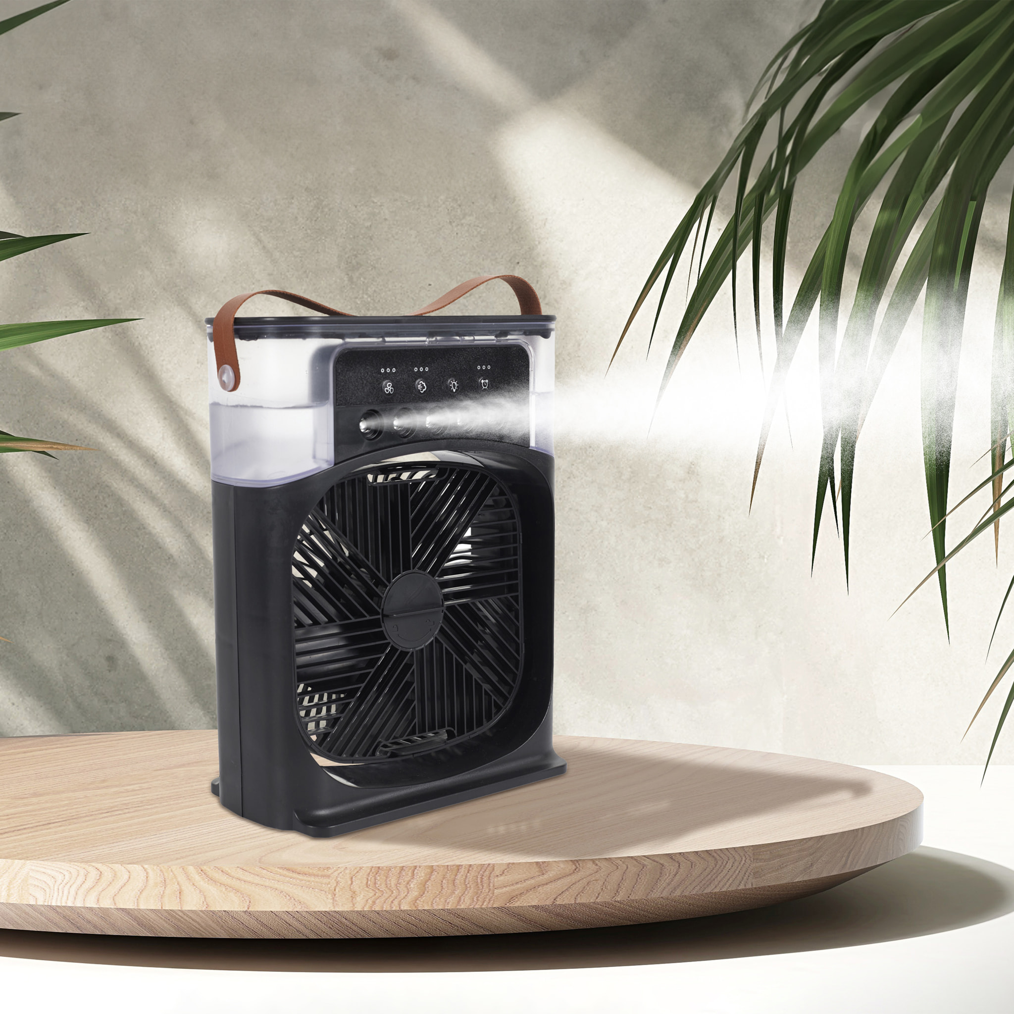 Ventilateur Brumisateur - JE CHERCHE UNE IDEE - LED Retro - Noir