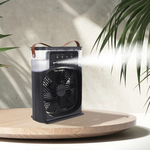 Ventilateur Brumisateur - JE CHERCHE UNE IDEE - LED Retro - Noir