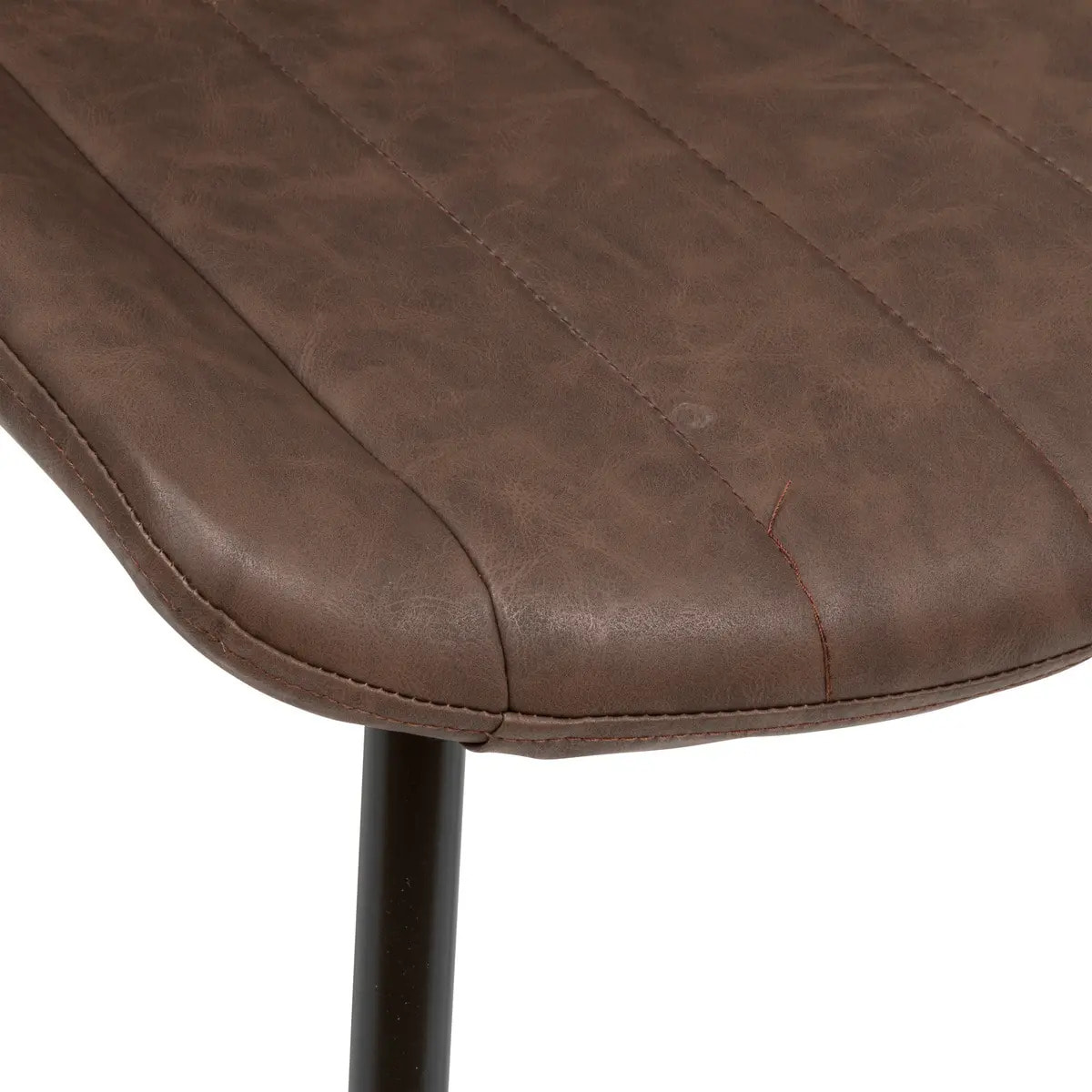 Chaise "Olwen" effet cuir marron